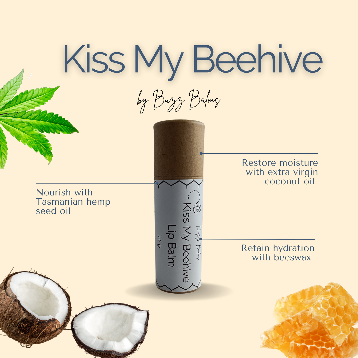 Kiss My Beehive Beeswax Lip Balm